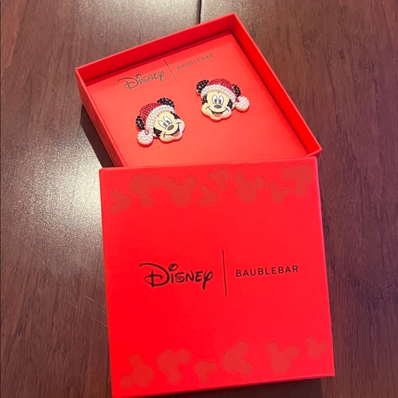 Disney BaubleBar Mickey Mouse Santa Hat Earrings - Picture 2 of 4